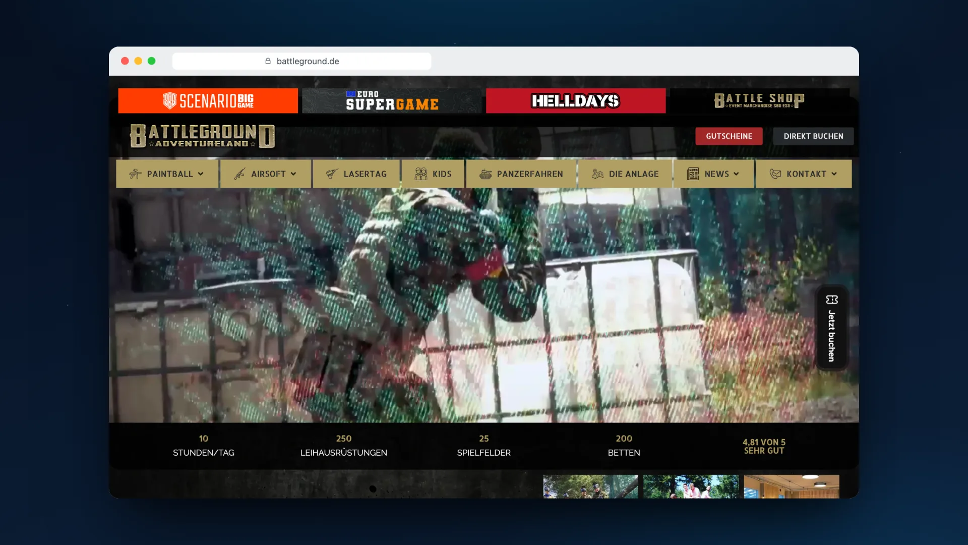 Webdesign Projekt Battleground.de