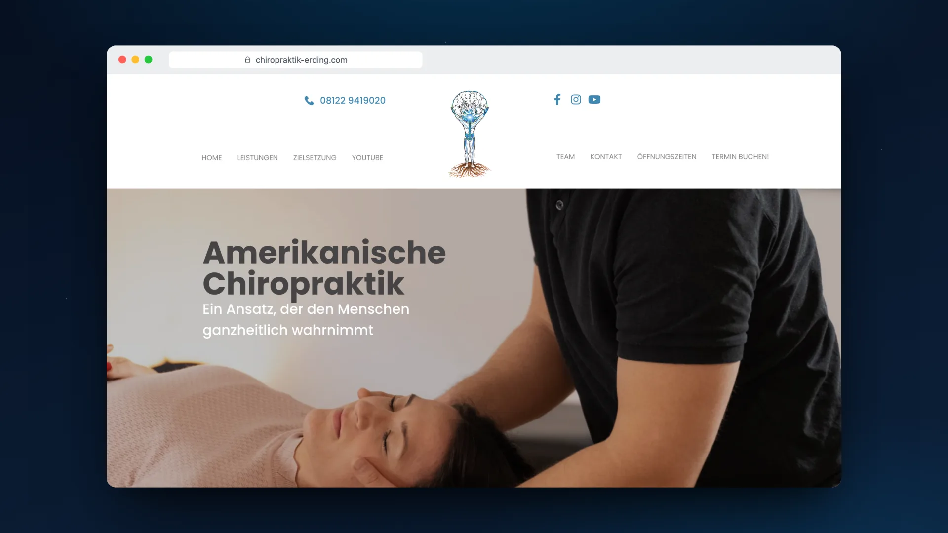 Webdesign Referenz Chiropraxis Meik Schoenberger
