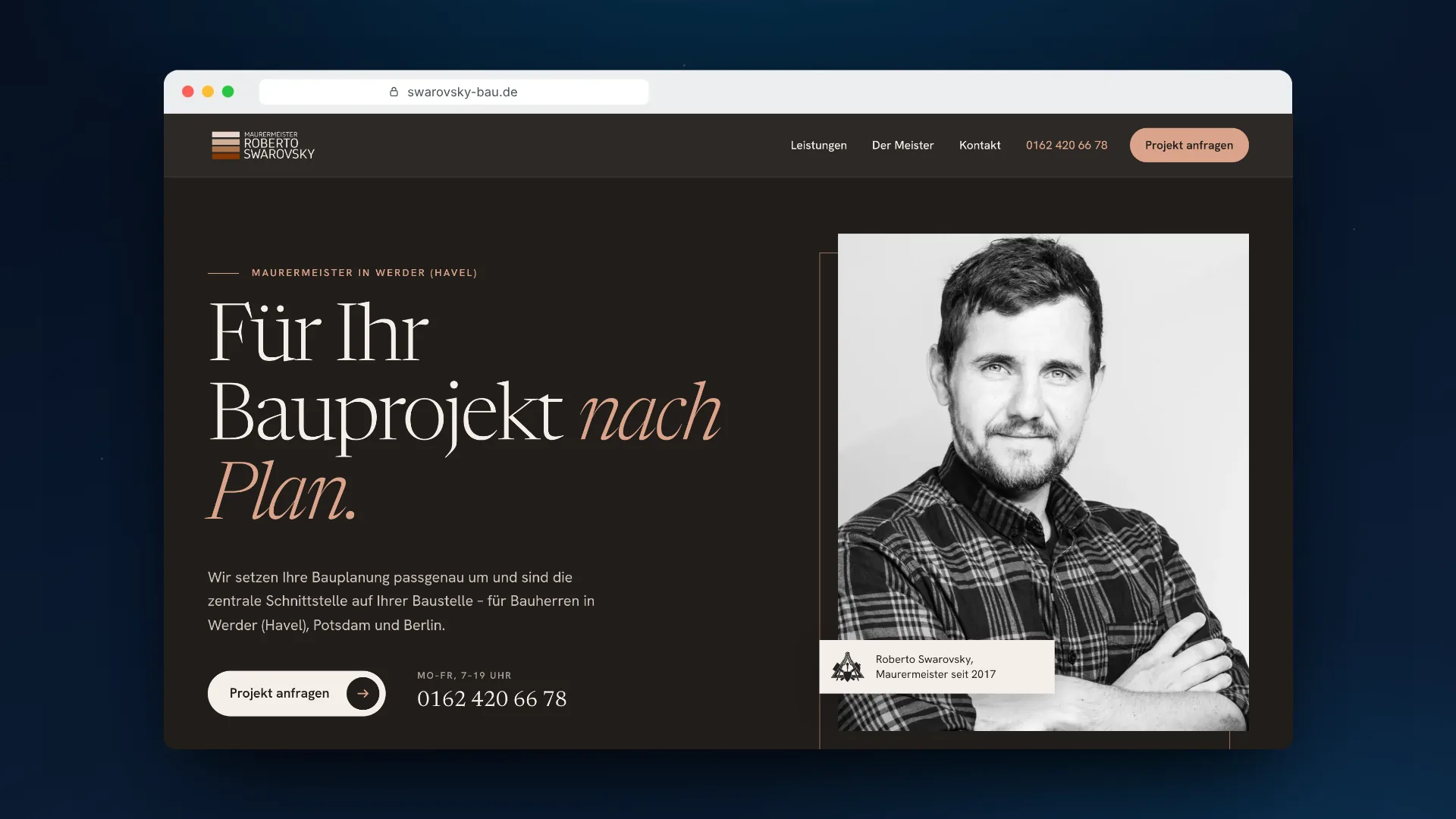 Webdesign Projekt Swarovsky Bau