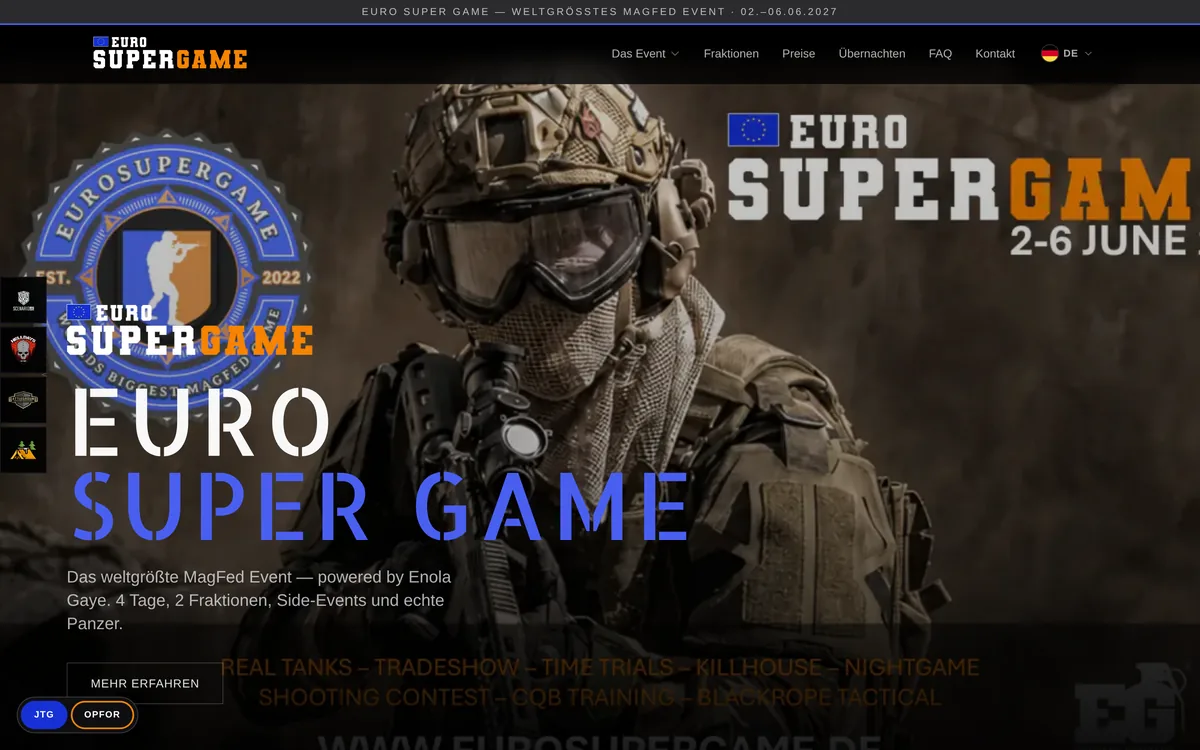 Euro Super Game in den Farben der Joint Task Group (JTG)