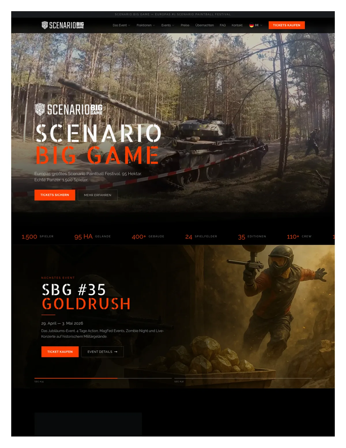 Neue Website — Scenario Big Game