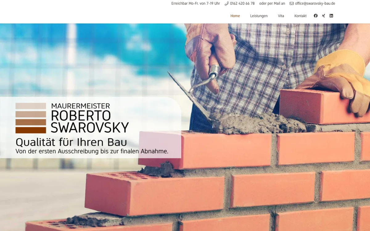 Alte Website — Swarovsky Bau
