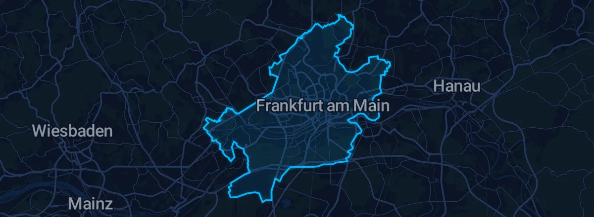 Karte: Stadtgebiet von Frankfurt