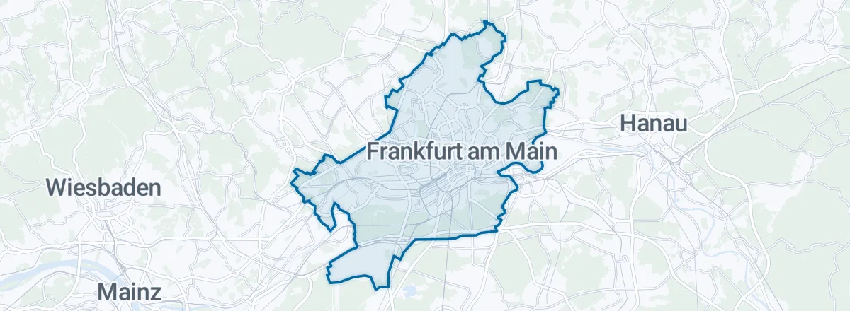 Karte: Stadtgebiet von Frankfurt