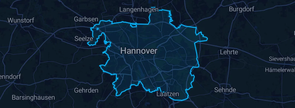 Karte: Stadtgebiet von Hannover