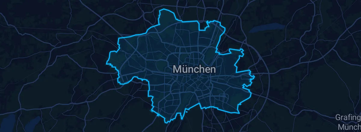 Karte: Stadtgebiet von München