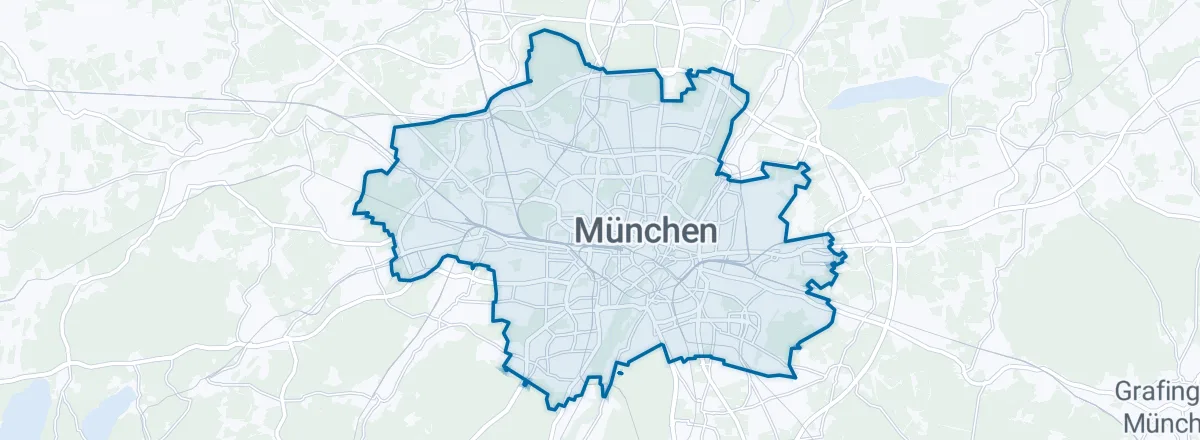 Karte: Stadtgebiet von München